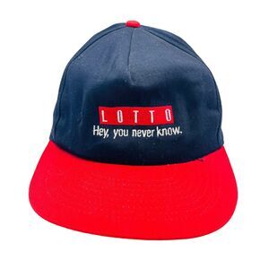 Vintage Lottery Snapback Hat Cap Lotto Novelty